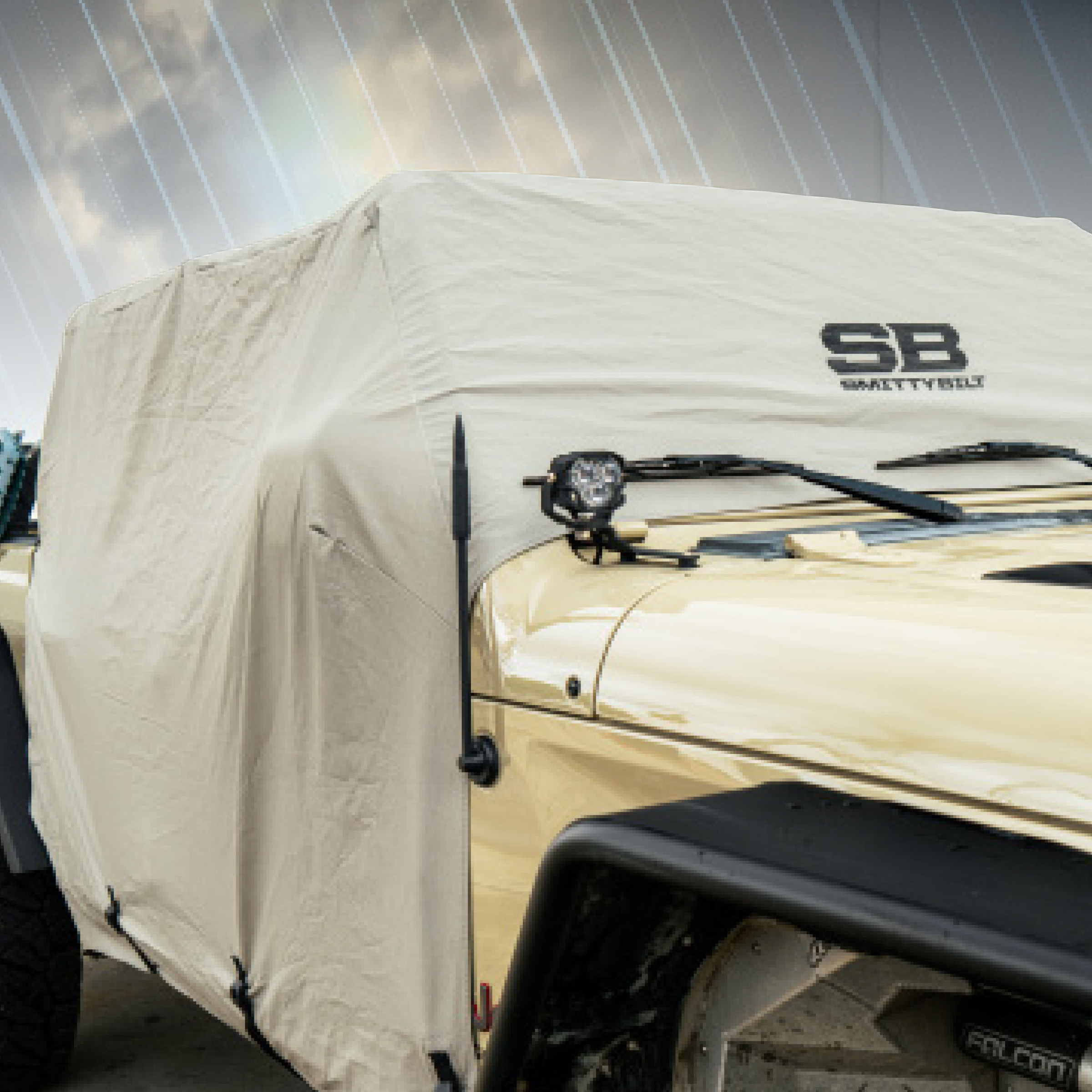 Cab Cover w/ Door Flaps – Gray (20+ JT) view 4