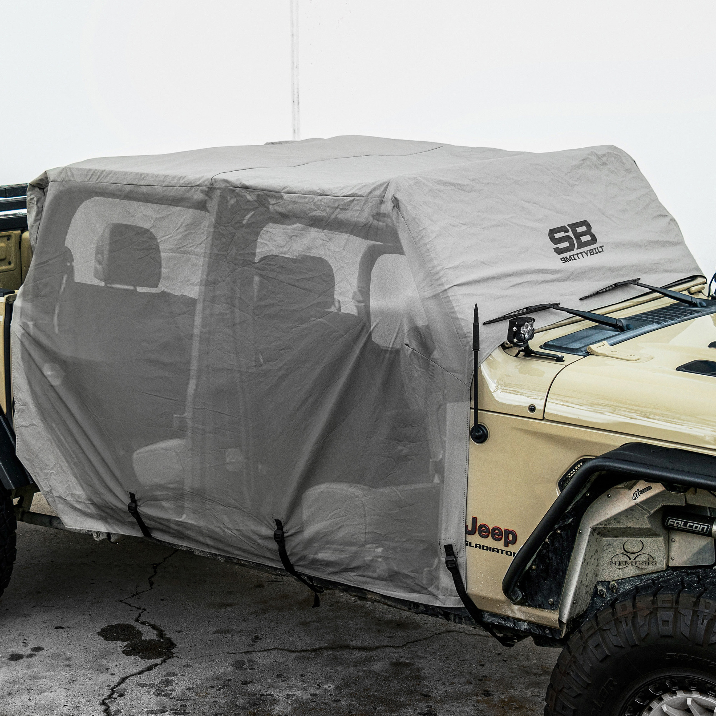 Cab Cover w/ Door Flaps – Gray (20+ JT) view 5