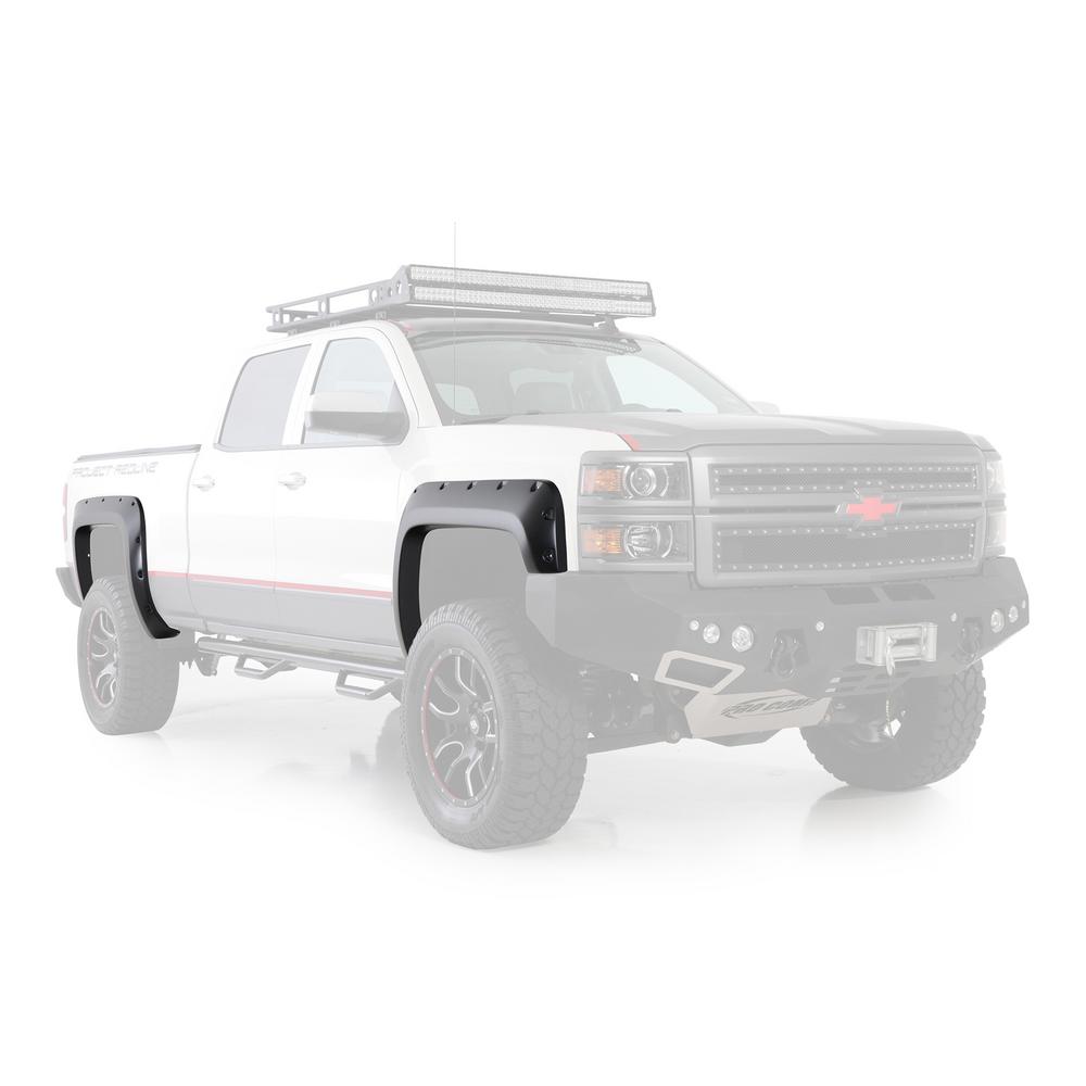 M1 Fender Flares – Painted – Black – 16-18 Chevy 1500 W/ 5.8′ Bed