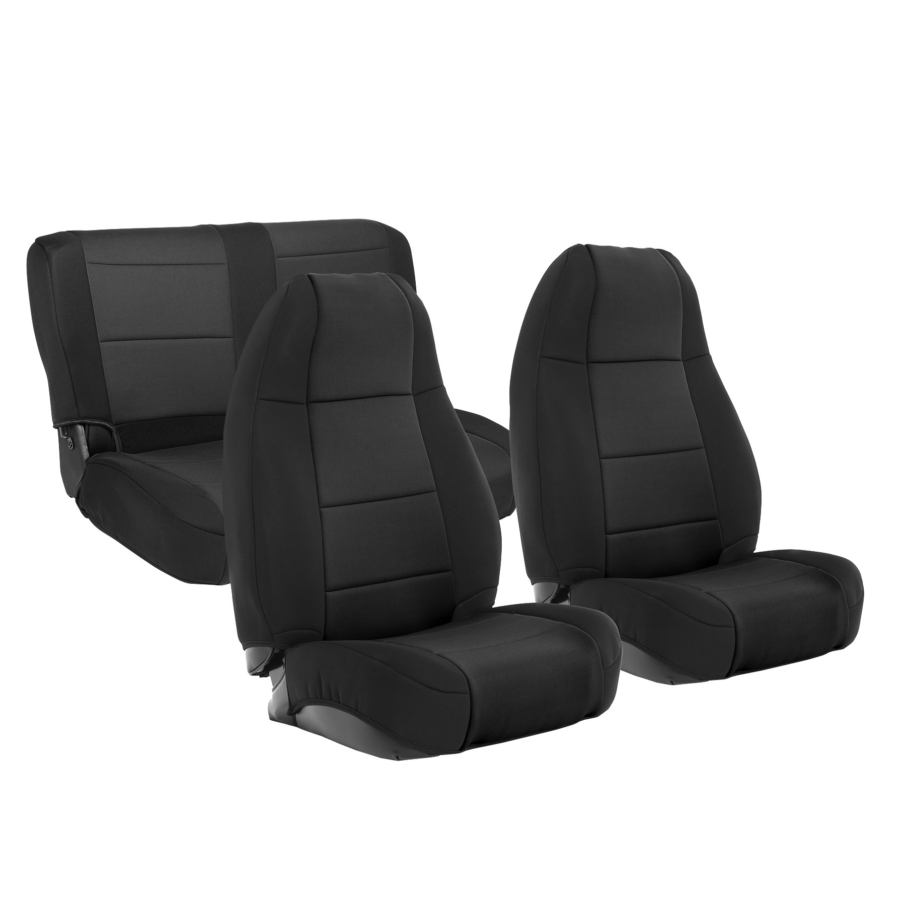 Neoprene Seat Cover Set Front/Rear – Black (91-95 YJ)
