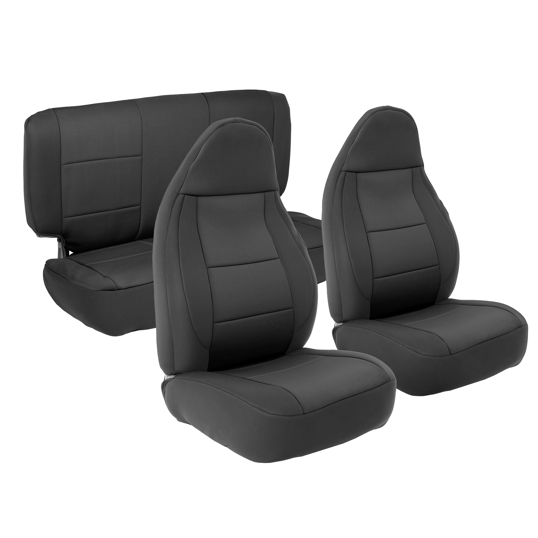 Neoprene Seat Cover Set Front/Rear – Black (97-02 TJ)