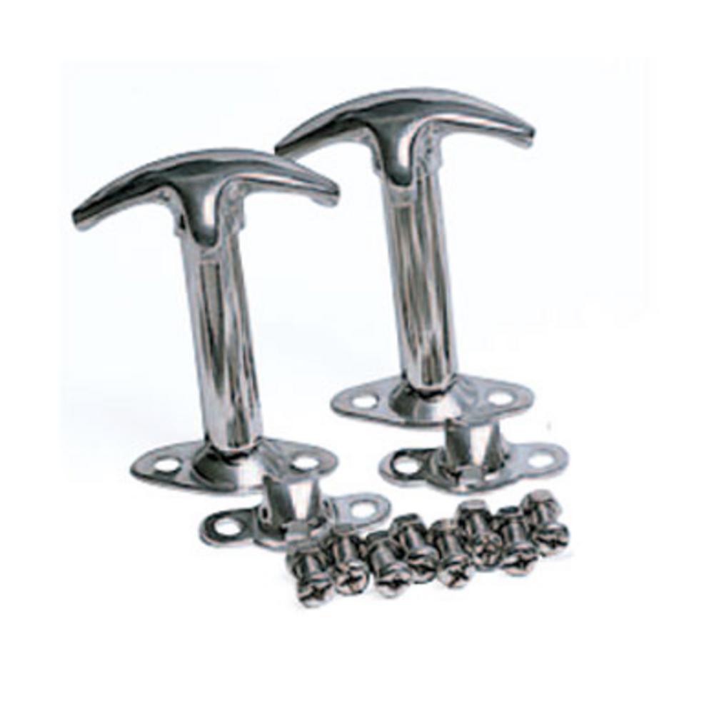 Hood Catch Pair – Stainless Steel (42-95 Jeep CJ / Wrangler YJ)