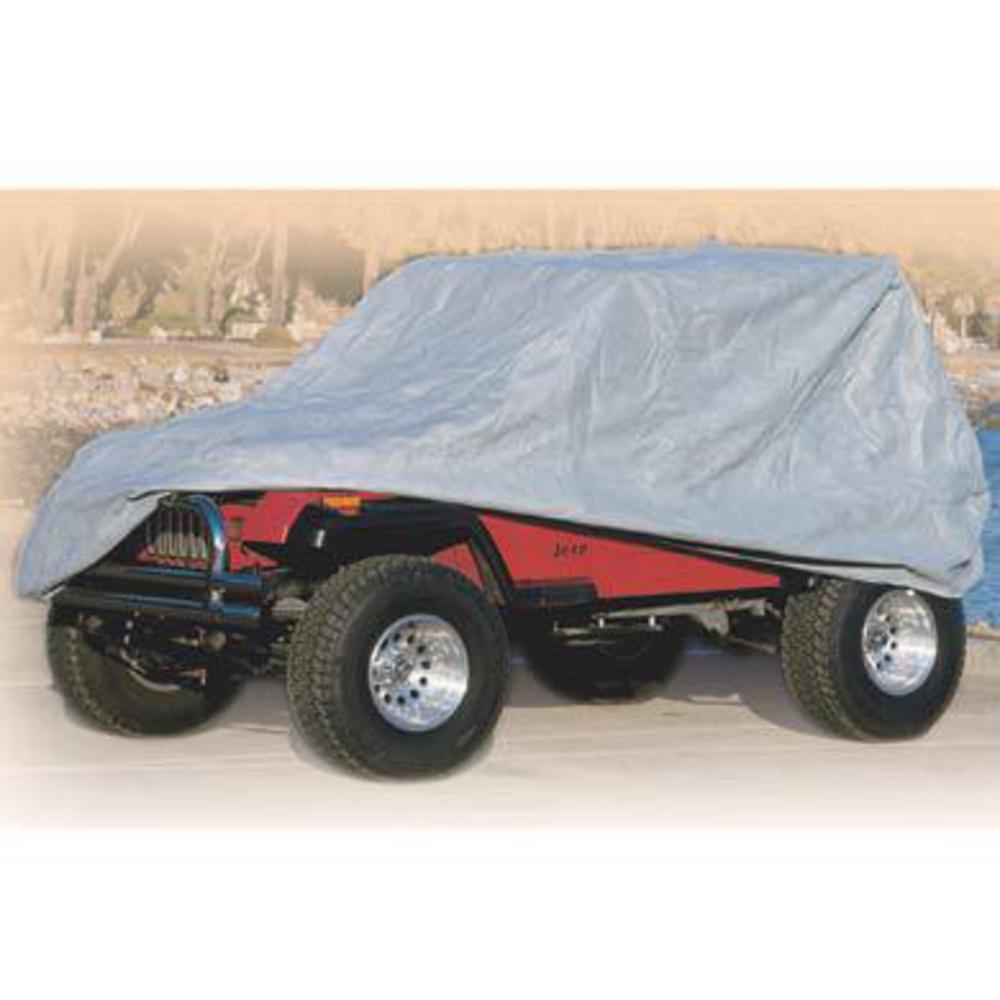 Full Car Cover w/ Storage Bag, Lock & Cable – Gray (55-06 CJ/Wrangler)