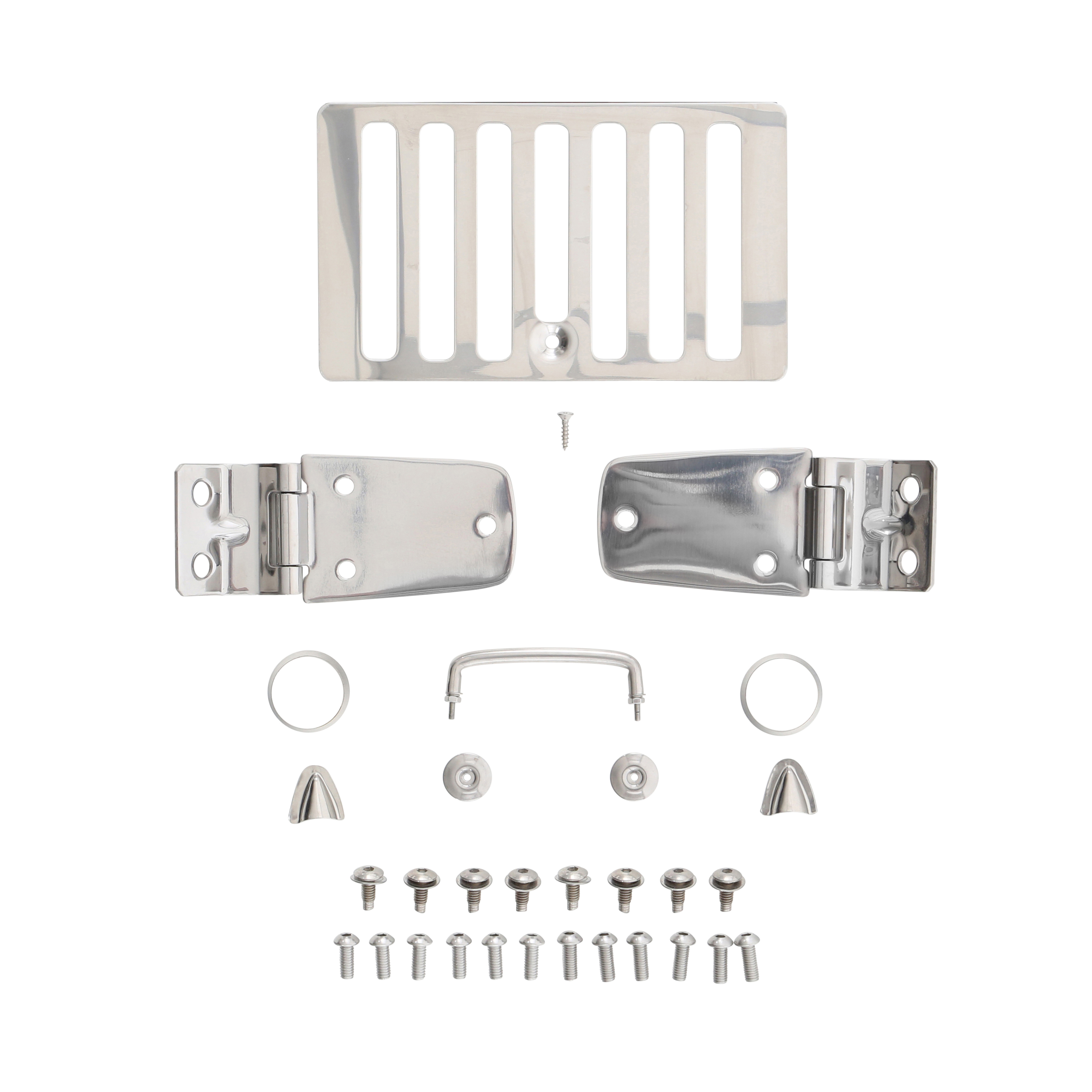 Complete Hood Kit – Stainless Steel (07-18 JK/JKU) –