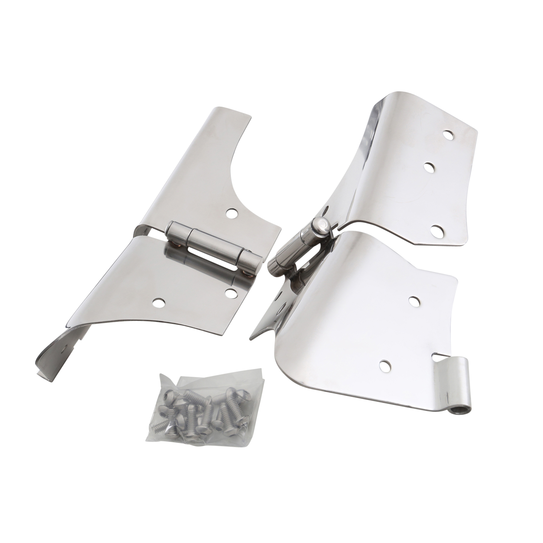 Windshield Hinges – Black Windshield Hinge Kit – Stainless Steel (97-06 TJ) – view 2