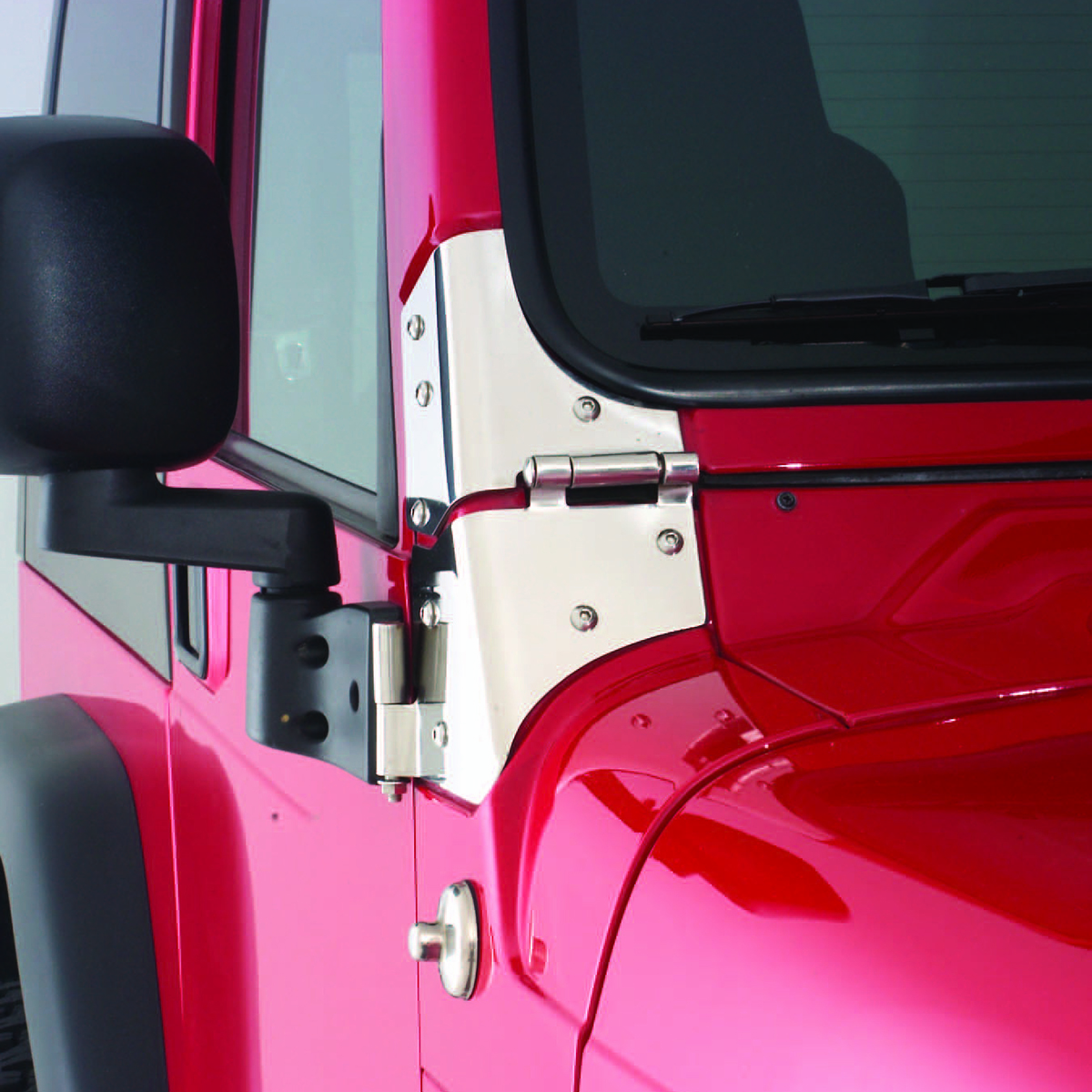 Windshield Hinges – Black Windshield Hinge Kit – Stainless Steel (97-06 TJ) – view 7