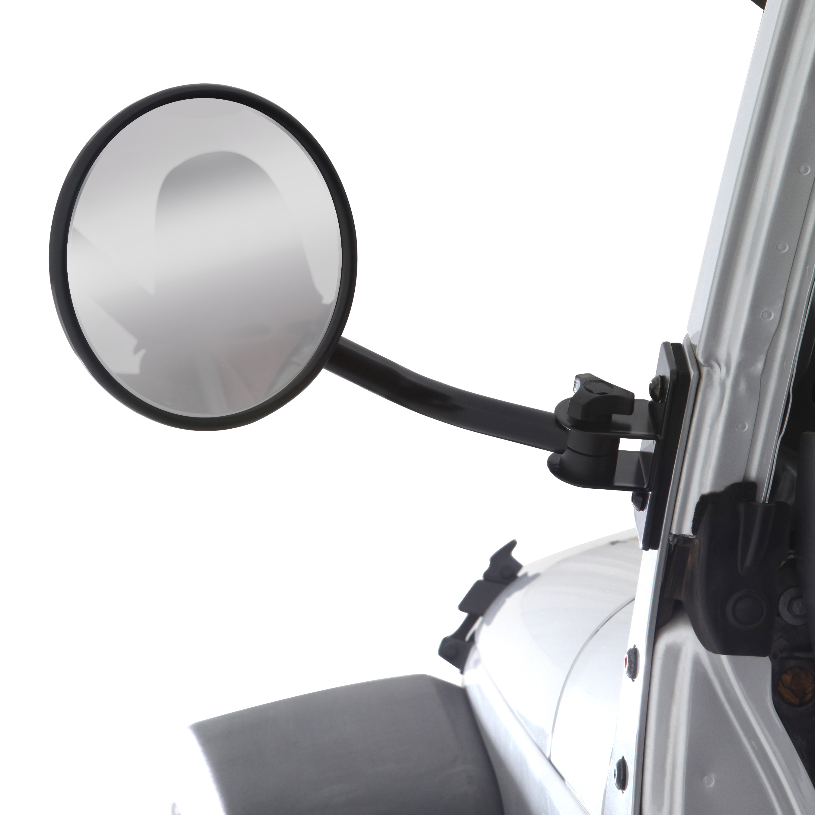 6″ Round Trail Mirror Pair – Black (97-18 TJ/LJ/JK/JKU) view 7