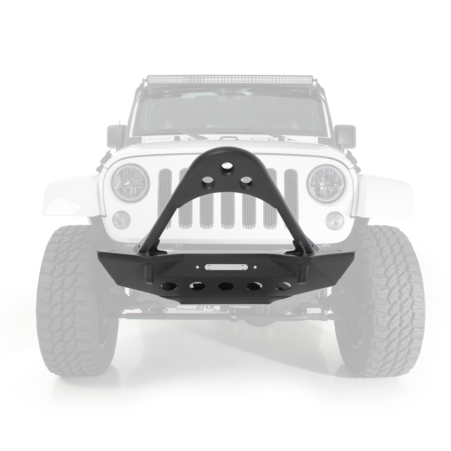 SRC Front Stinger Bumper – Textured Black (07-18 JK/JKU) view 3