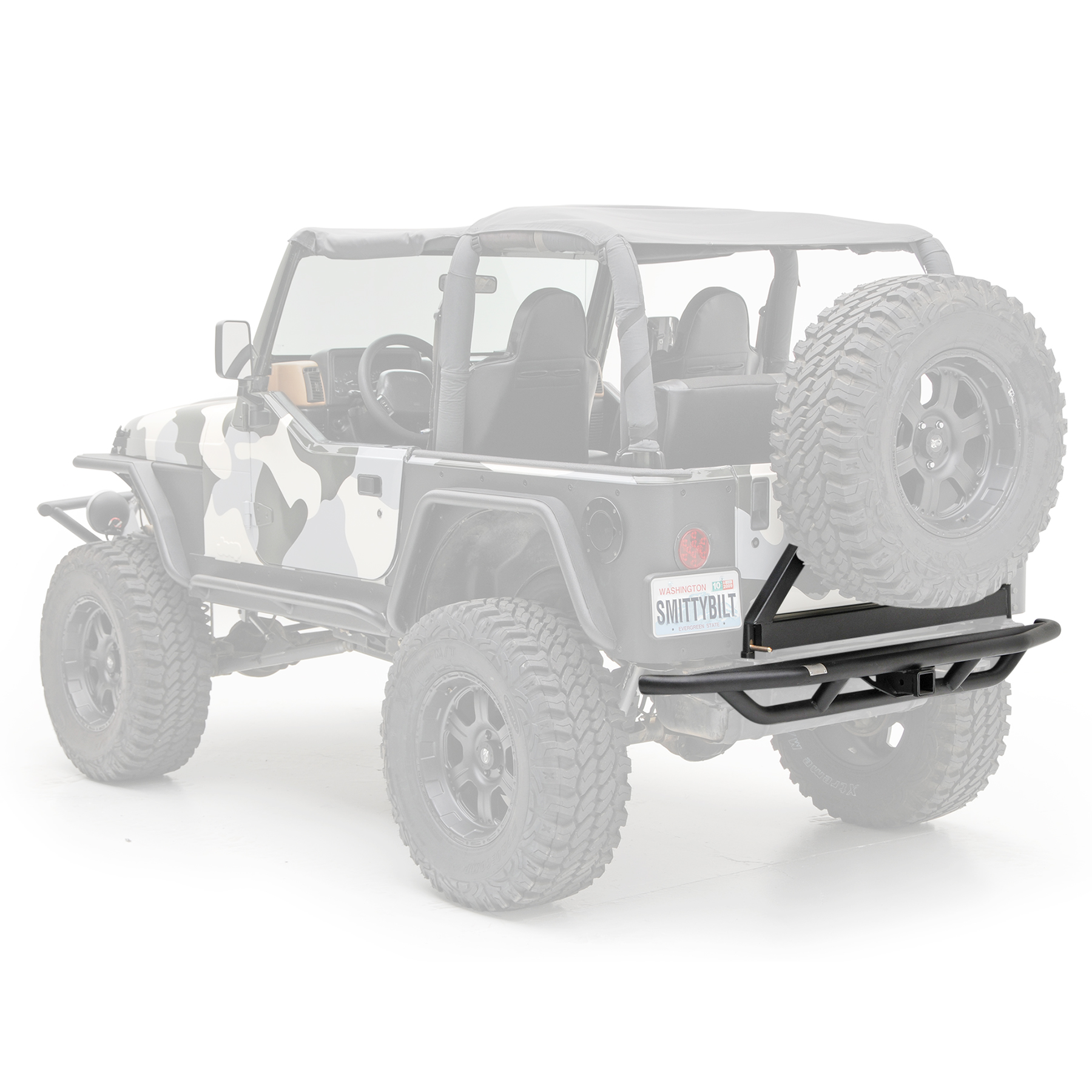 SRC Rear Bumper w/ Hitch – Bumper Only (87-06 YJ/LJ/TJ) view 2