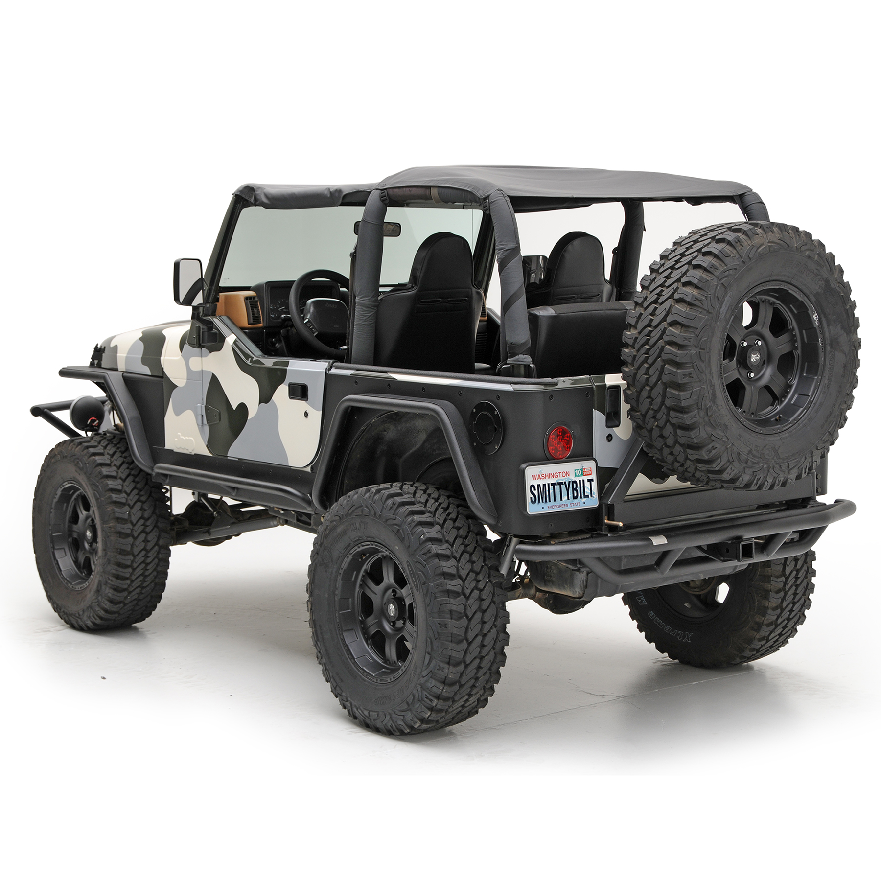 SRC Rear Bumper W/Tire Carrier – Black Textured view 2