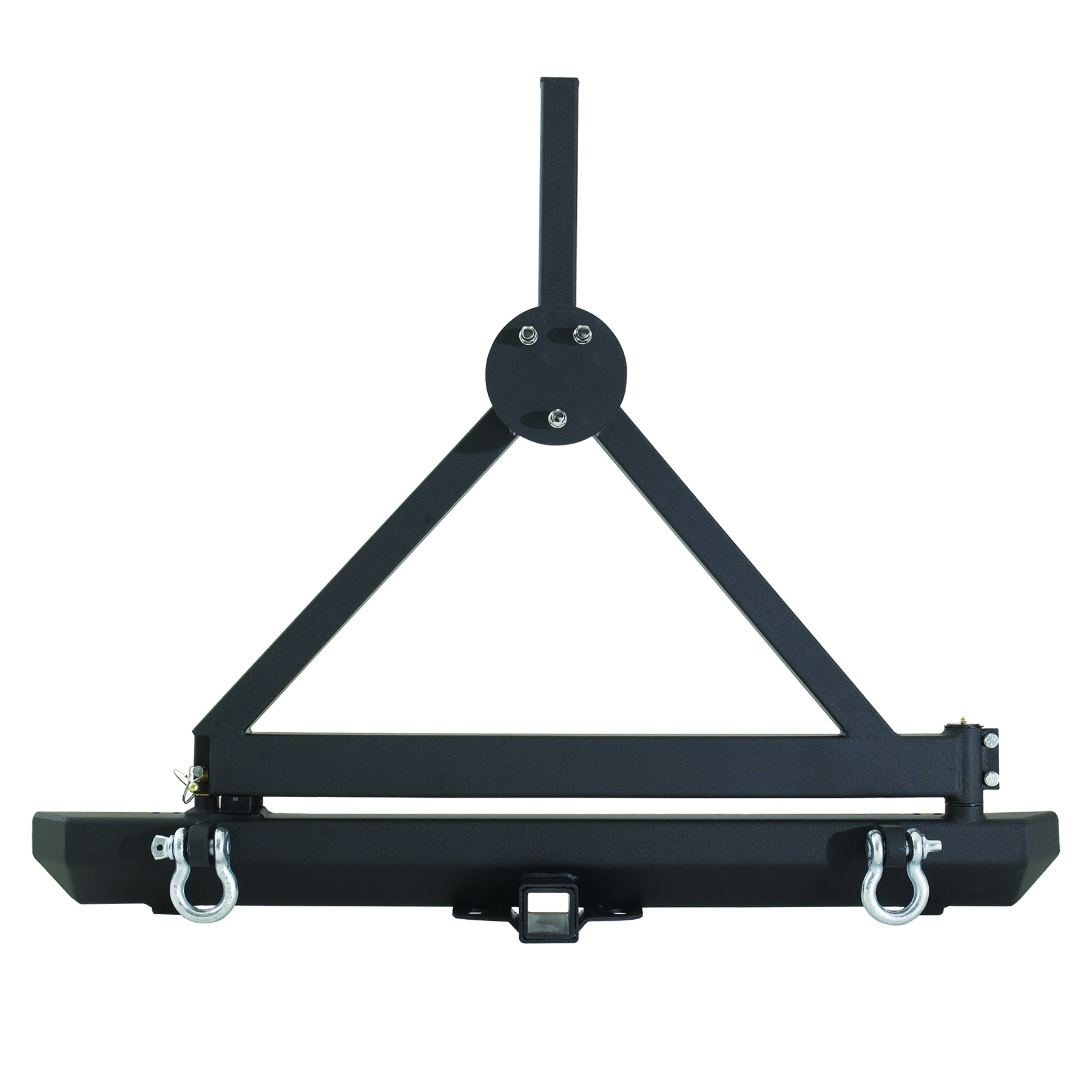 SRC Classic Rear Bumper W/ D-Rings, Hitch & Tire Carrier