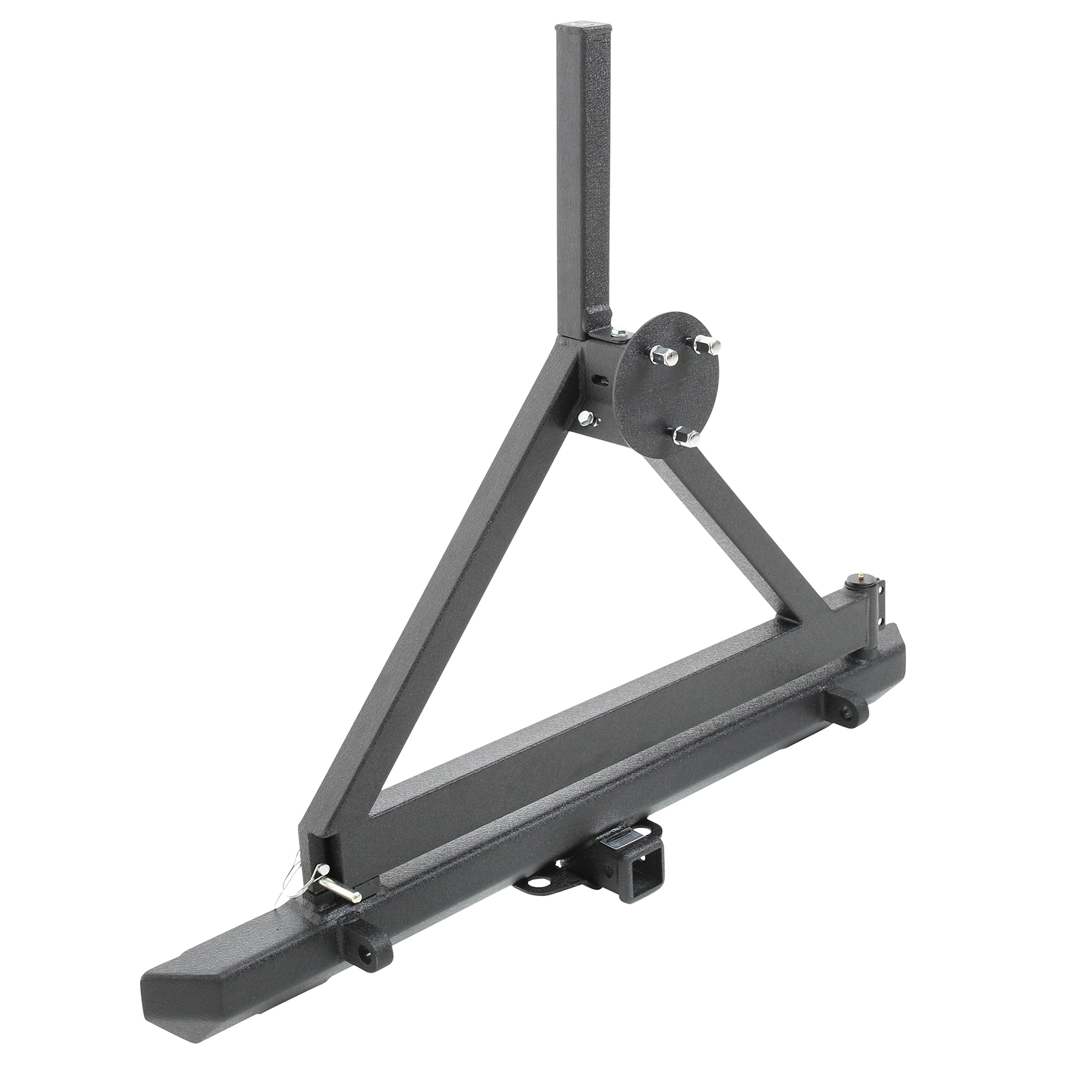 SRC Classic Rear Bumper W/ D-Rings, Hitch & Tire Carrier view 3