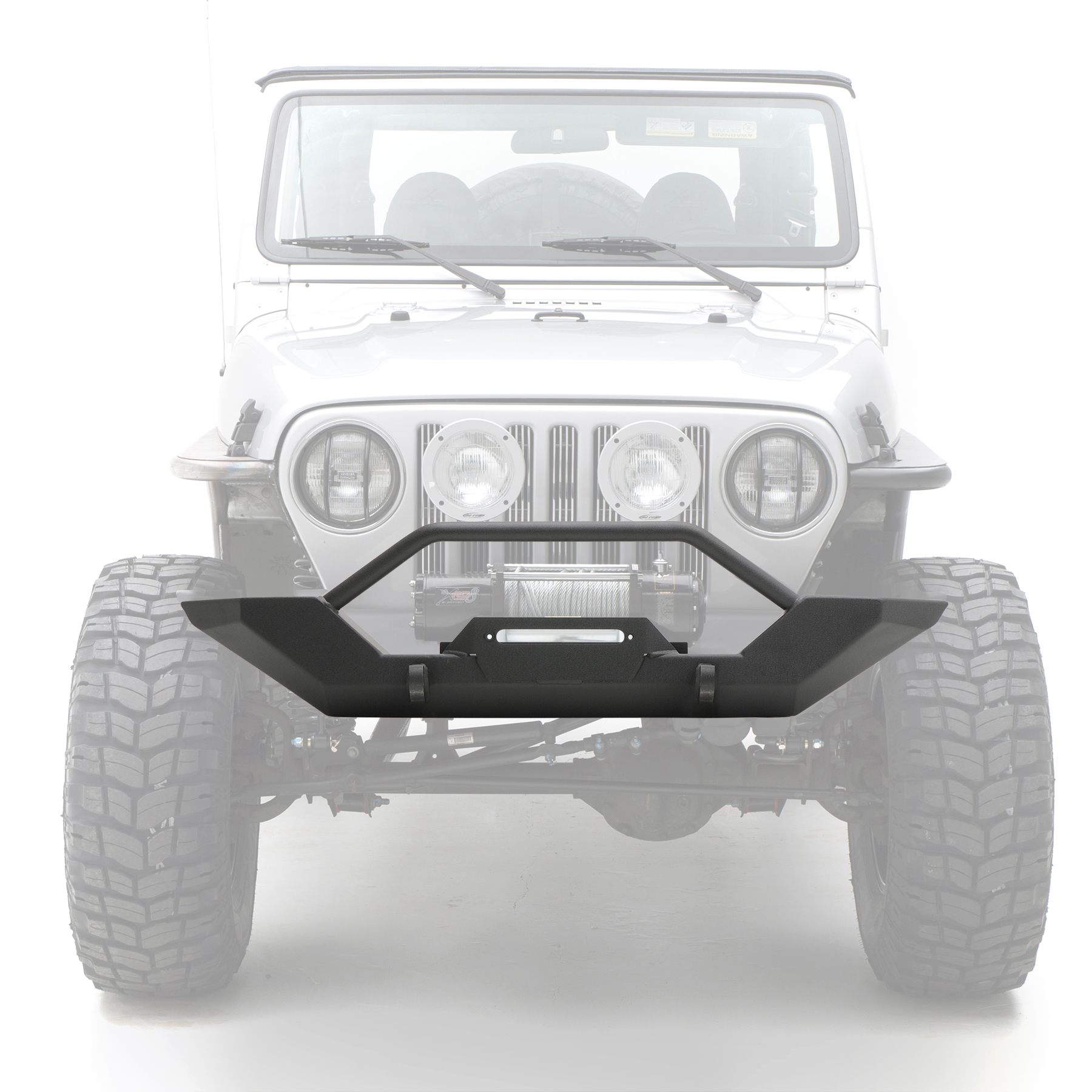 XRC Front Bumper – Textured Black (97-06 TJ/LJ) view 3