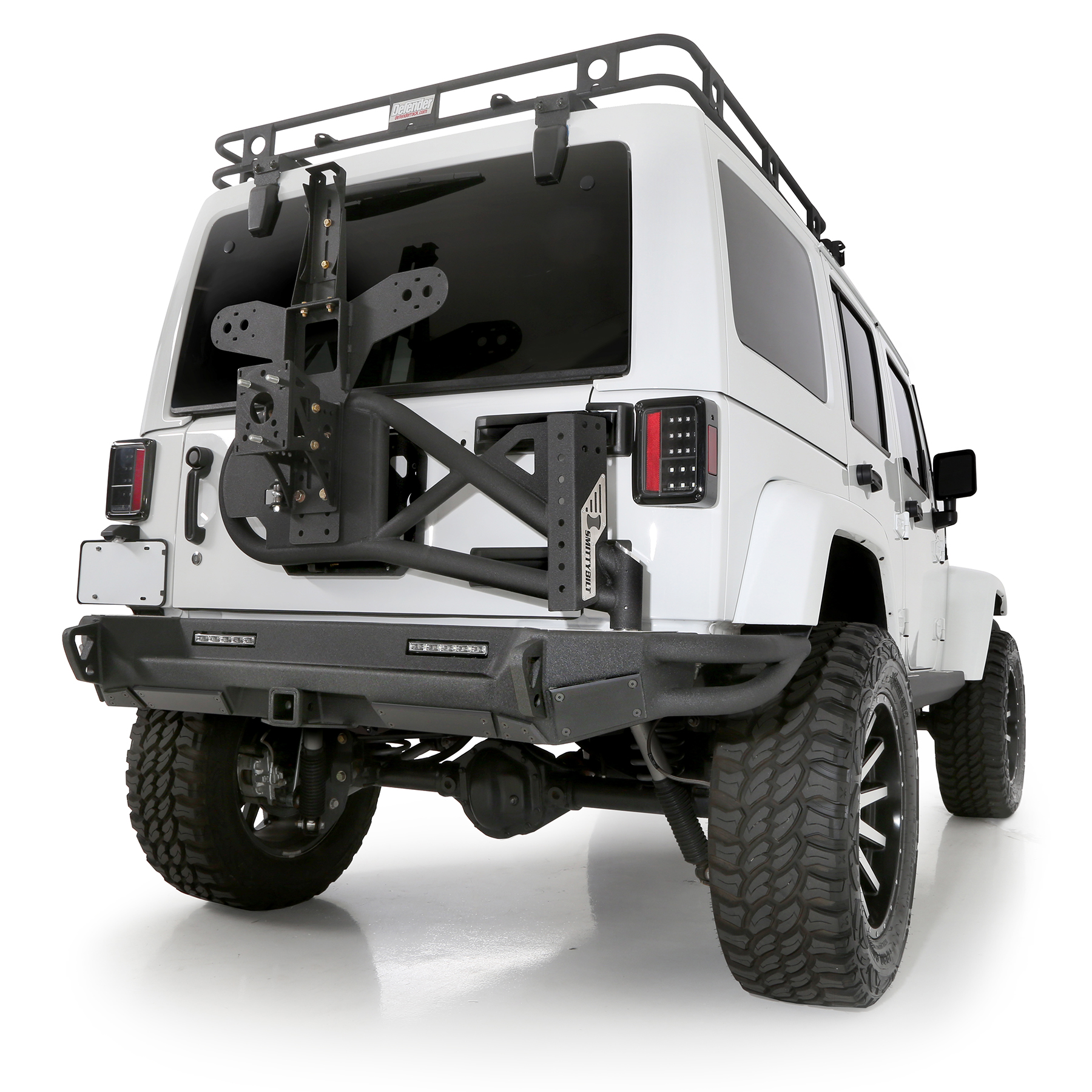XRC Gen 2 Bolt-On Tire Carrier – Textured Black (07-18 JK/JKU) view 3