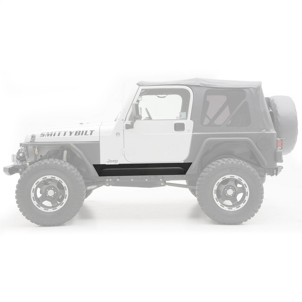 XRC Rock Sliders w/ Step – Textured Black (97-06 TJ) view 9