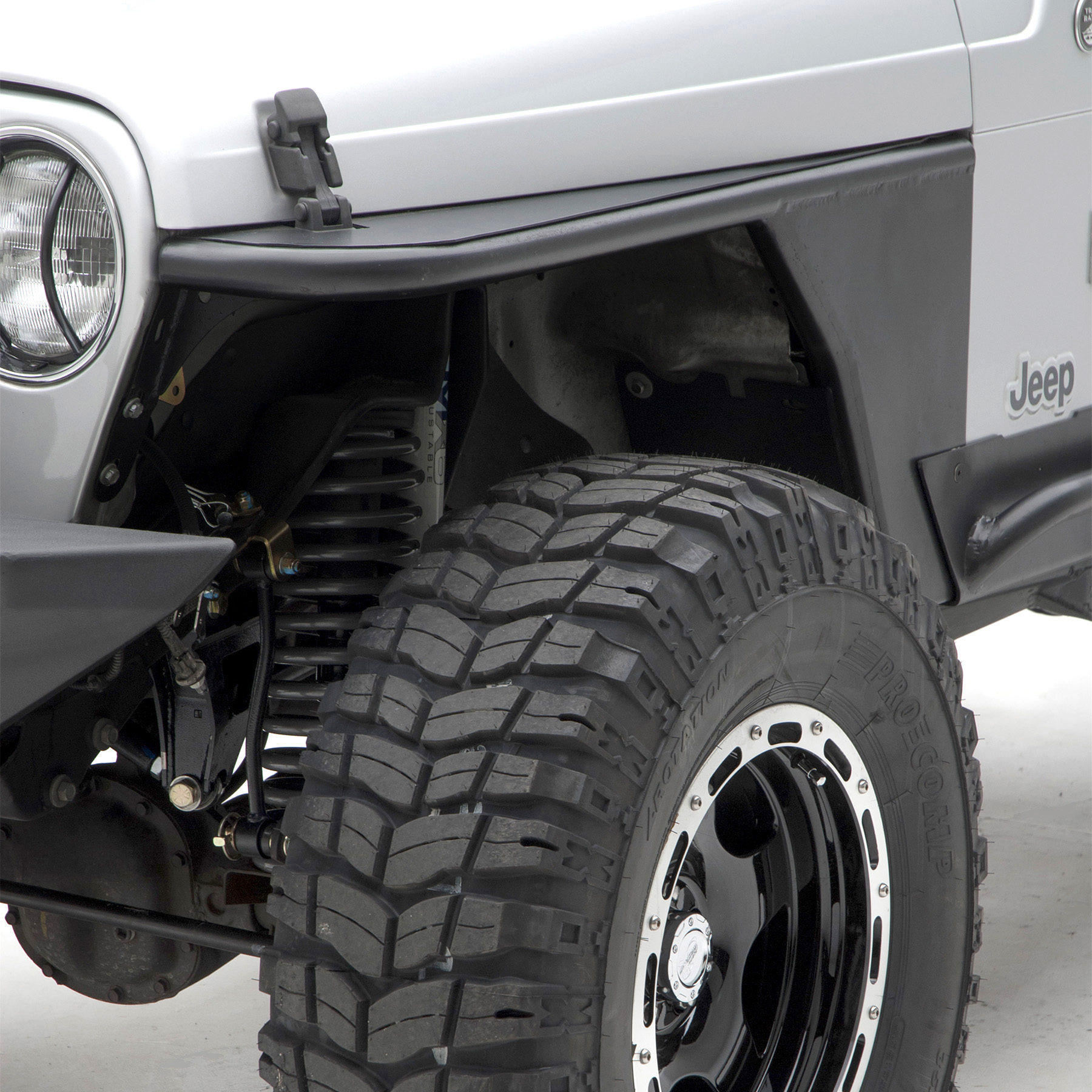 XRC Front Tube Fender Pair – Textured Black (97-06 TJ) view 5