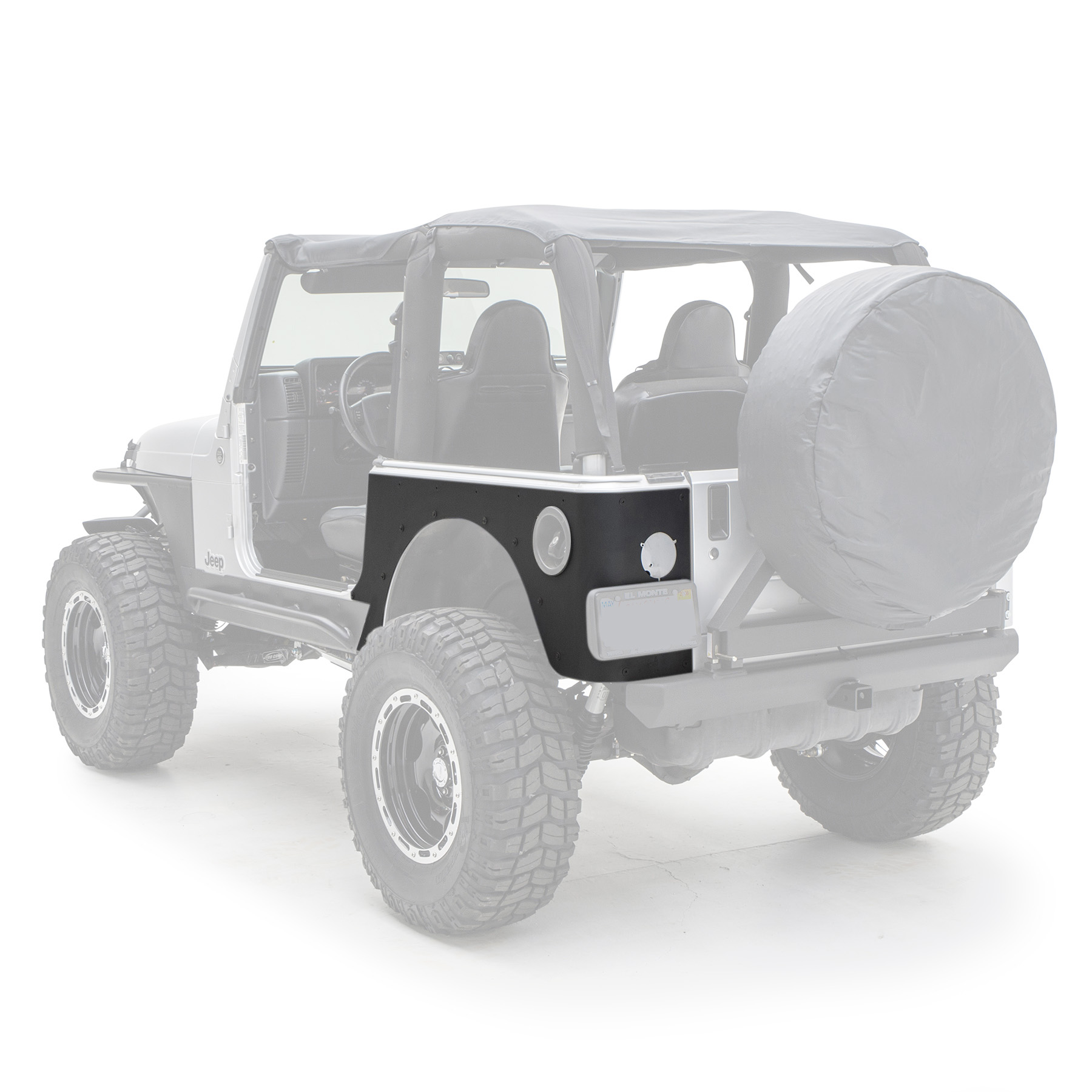 XRC Rear Corner Guards – Textured Black (97-06 TJ)