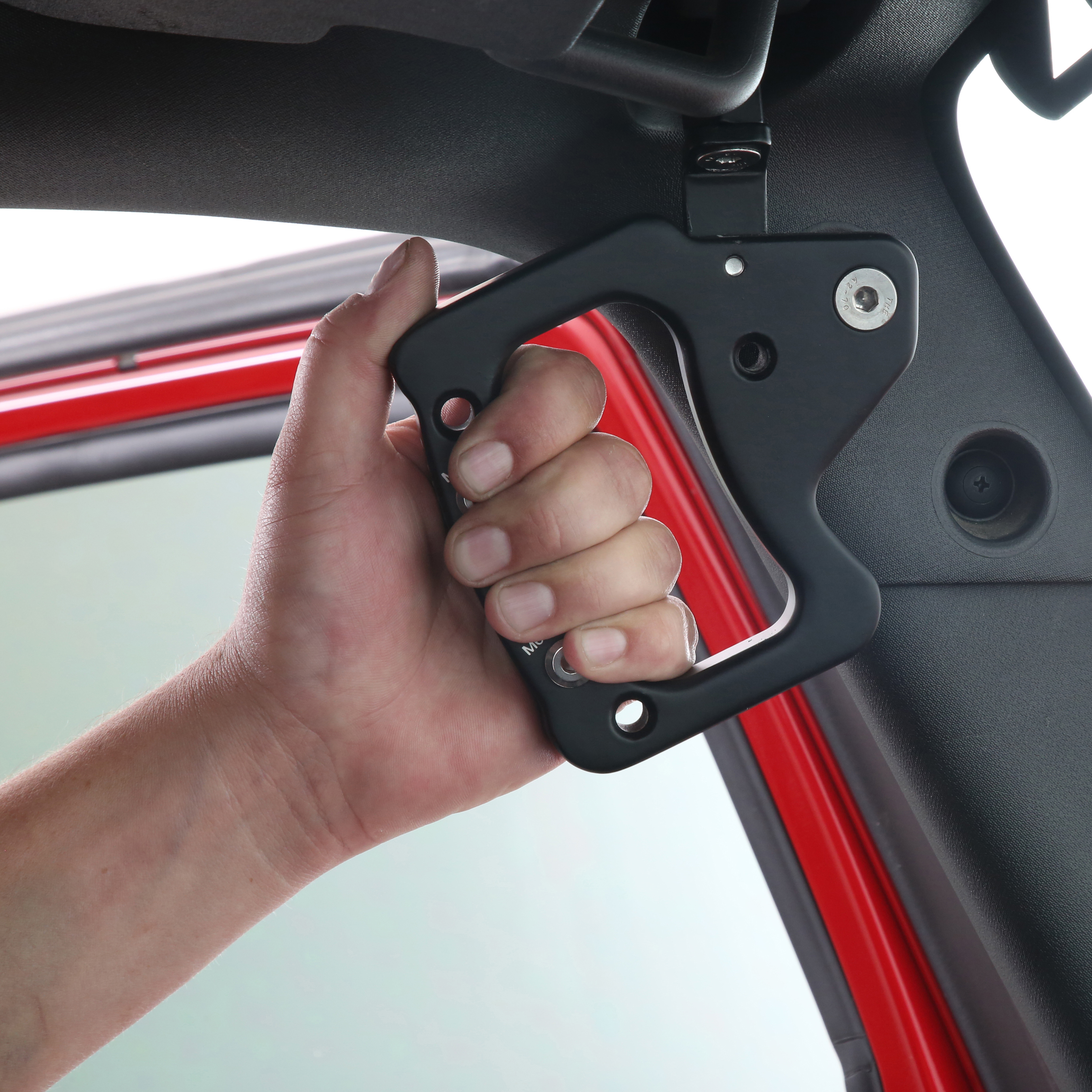 Front Aluminum Grab Handle Pair – Black (07-18 JK/JKU)