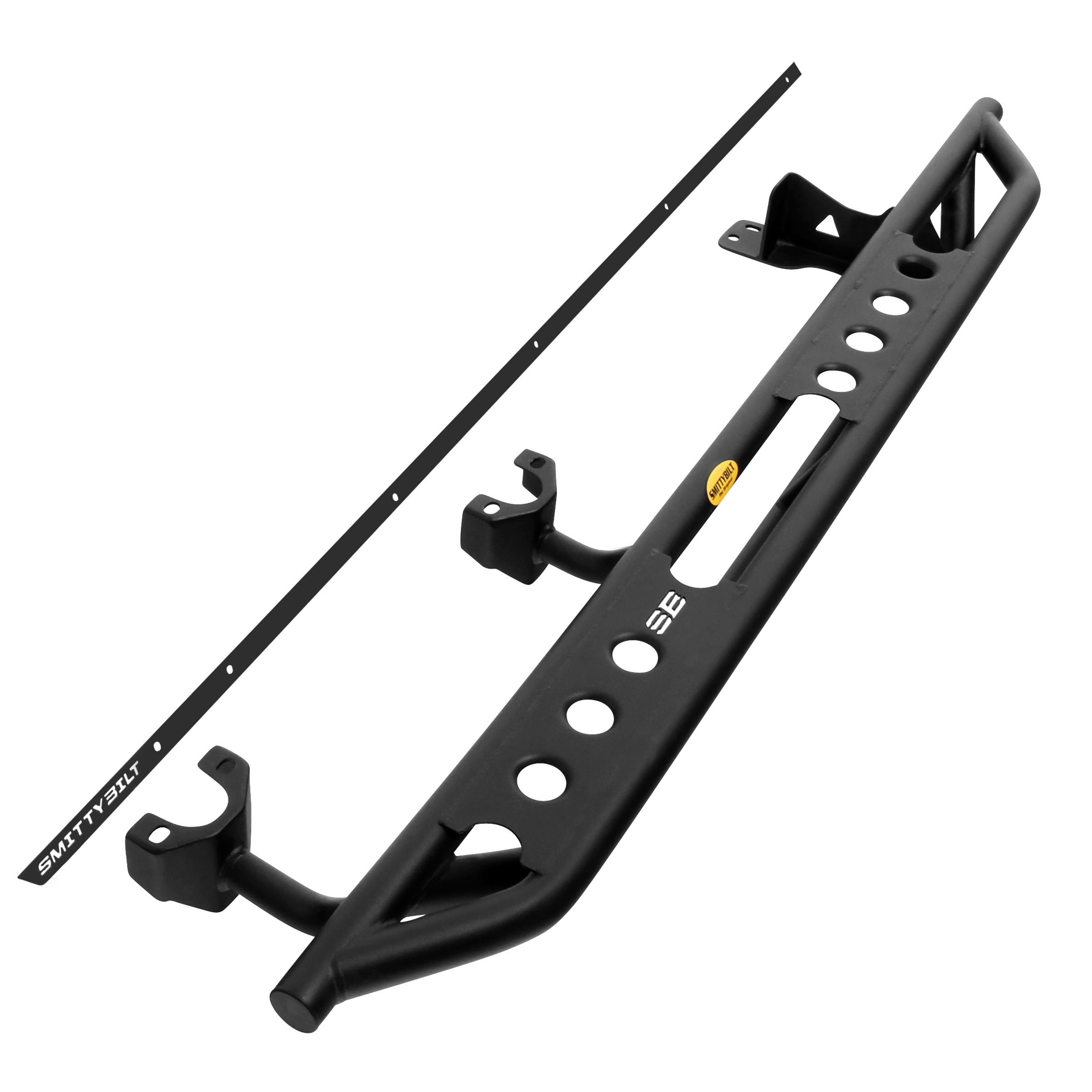 SRC Side Armor w/ Step – Textured Black (18+ JLU) view 12