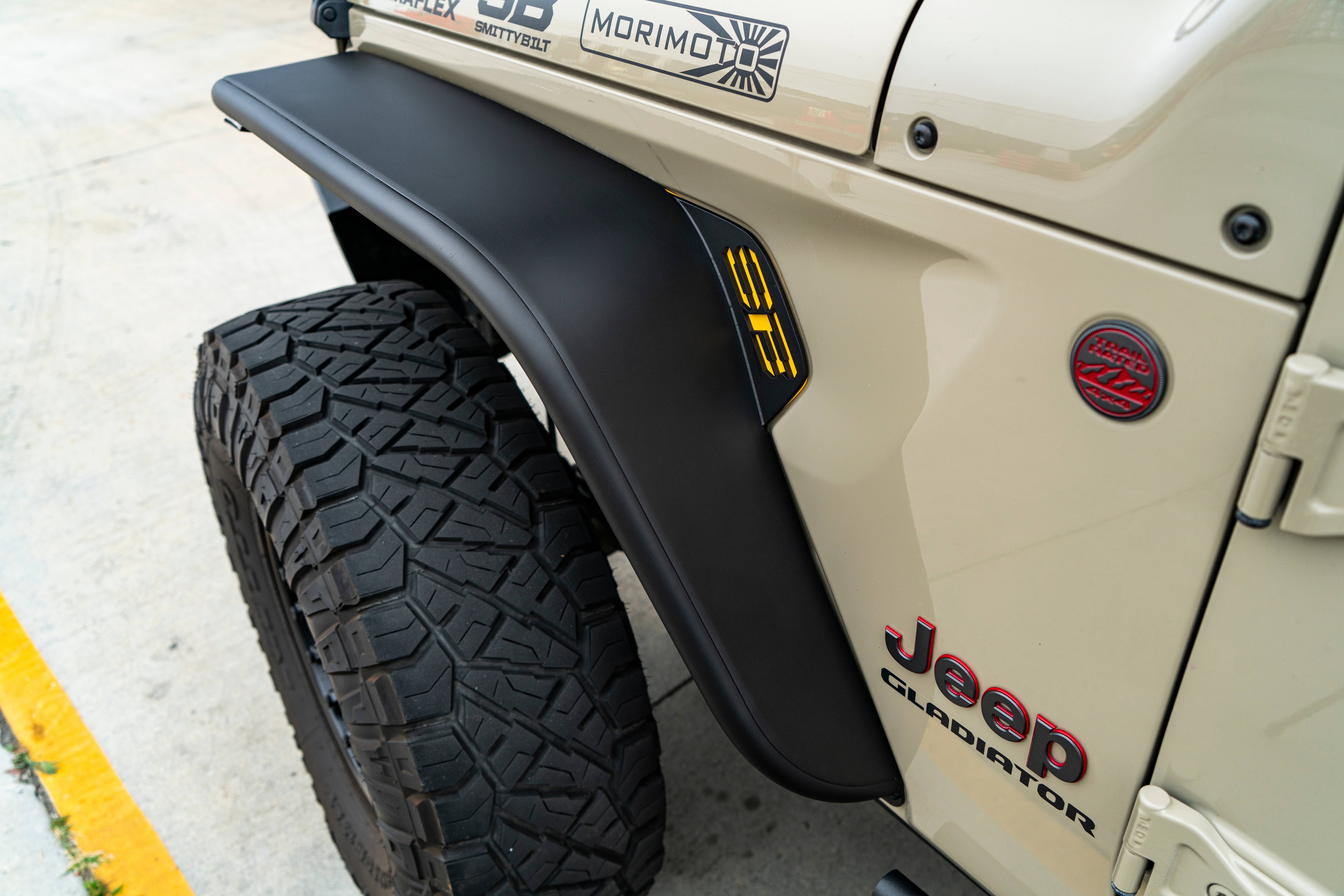 XRC Front Tube Fender Pair – Textured Black (18+ JL/JT) view 2