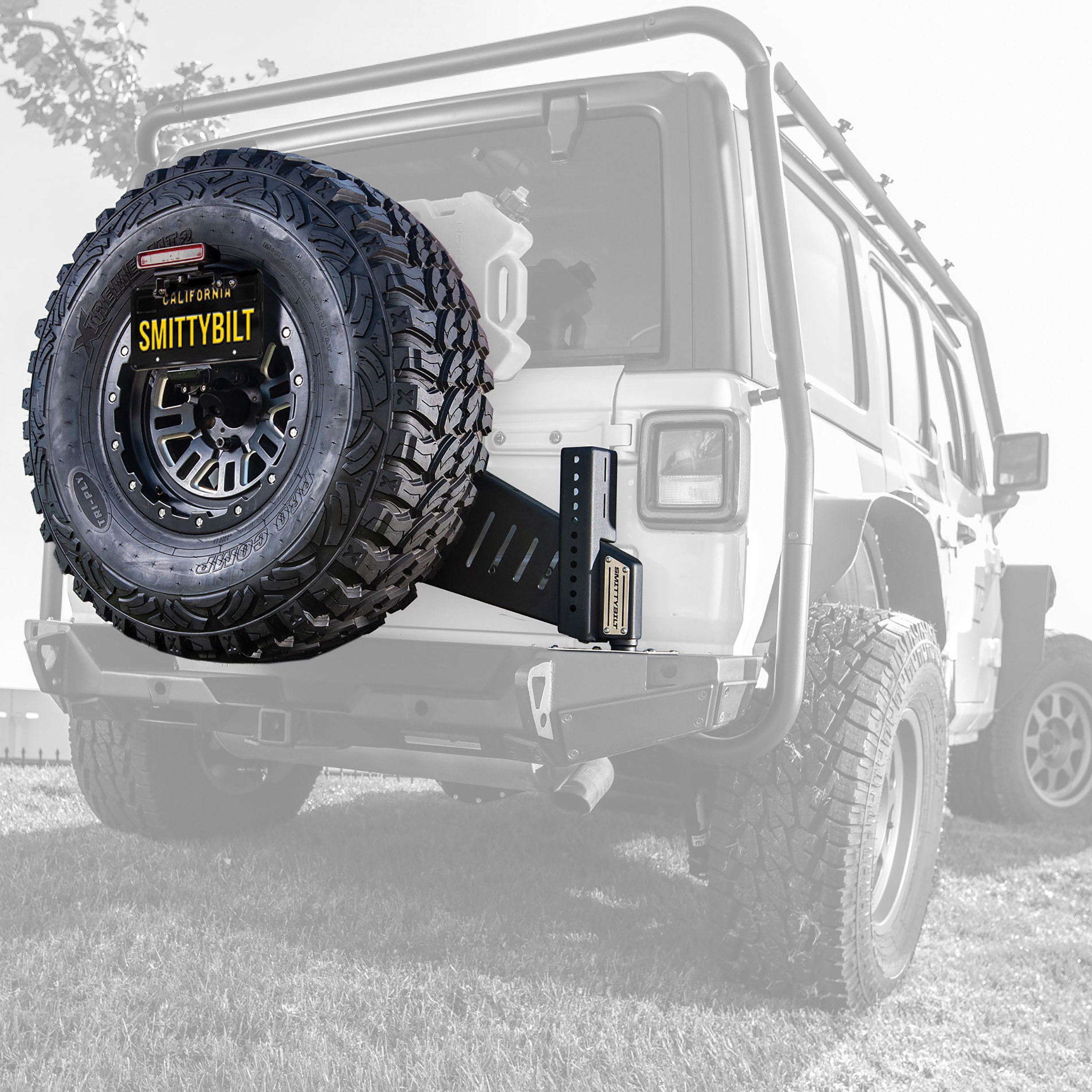 XRC Gen 3 Bolt-On Tire Carrier – Textured Black (18+ JL/JLU)