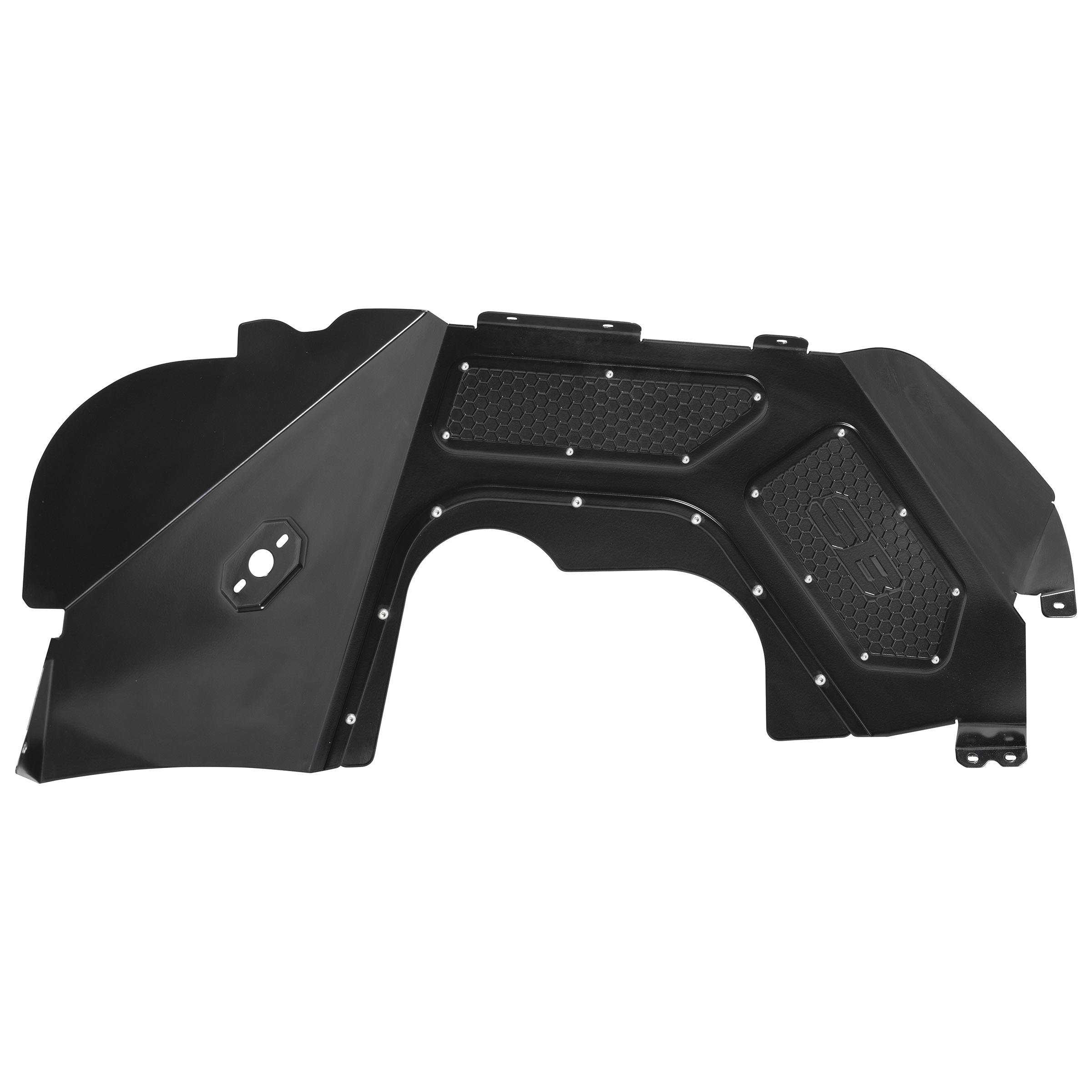 Front Aluminum Inner Fender Liner Pair – Black (18+ JL/JLU) view 6