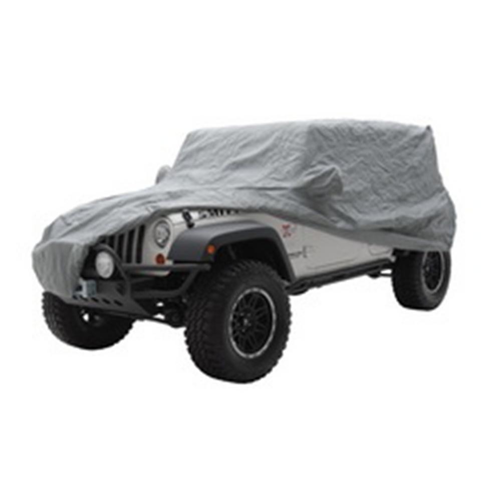 Full Car Cover w/ Storage Bag, Lock & Cable – Gray (07-18 JK)