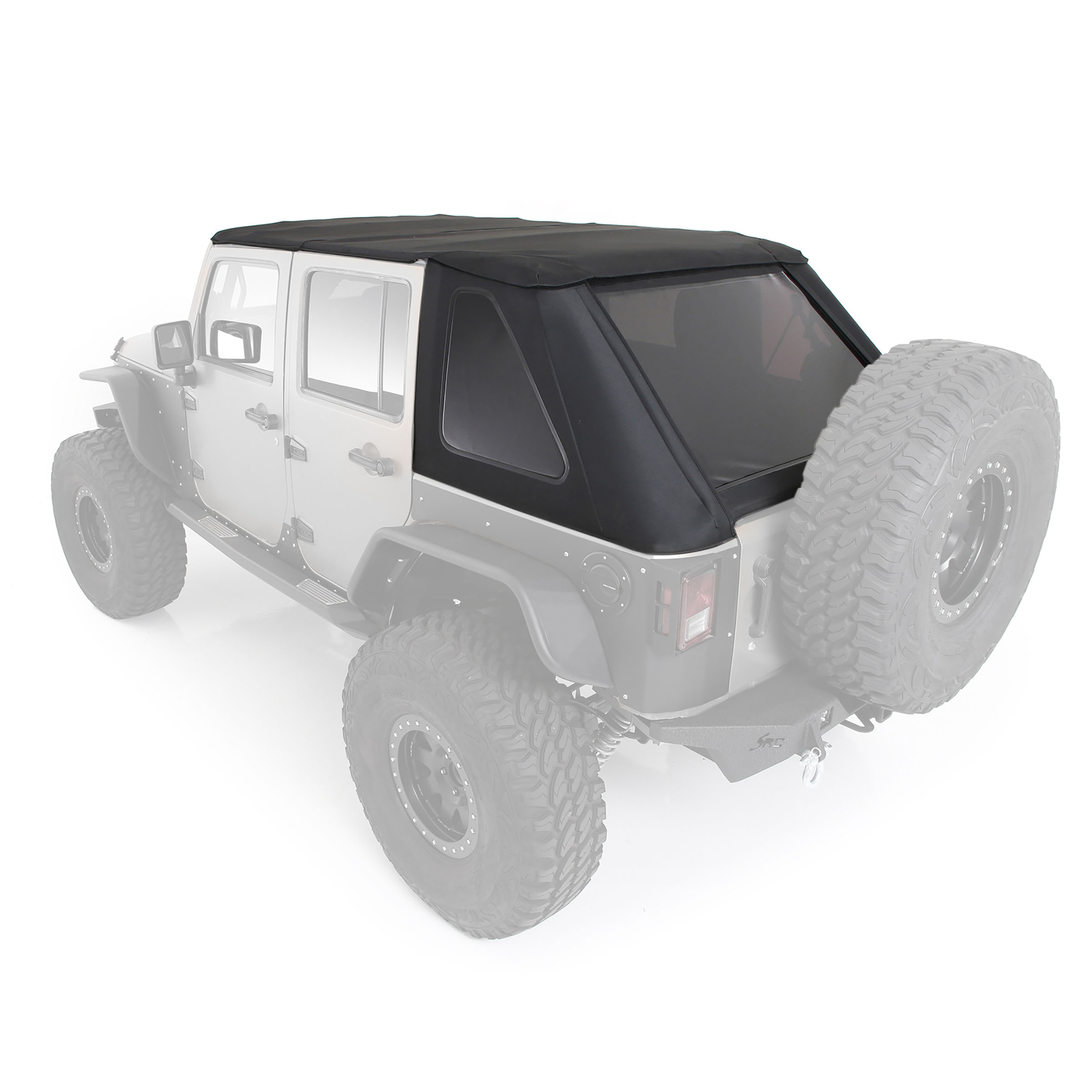 Bowless Combo Top Kit w/ Tinted Windows – Black Diamond (07-18 JKU) view 2