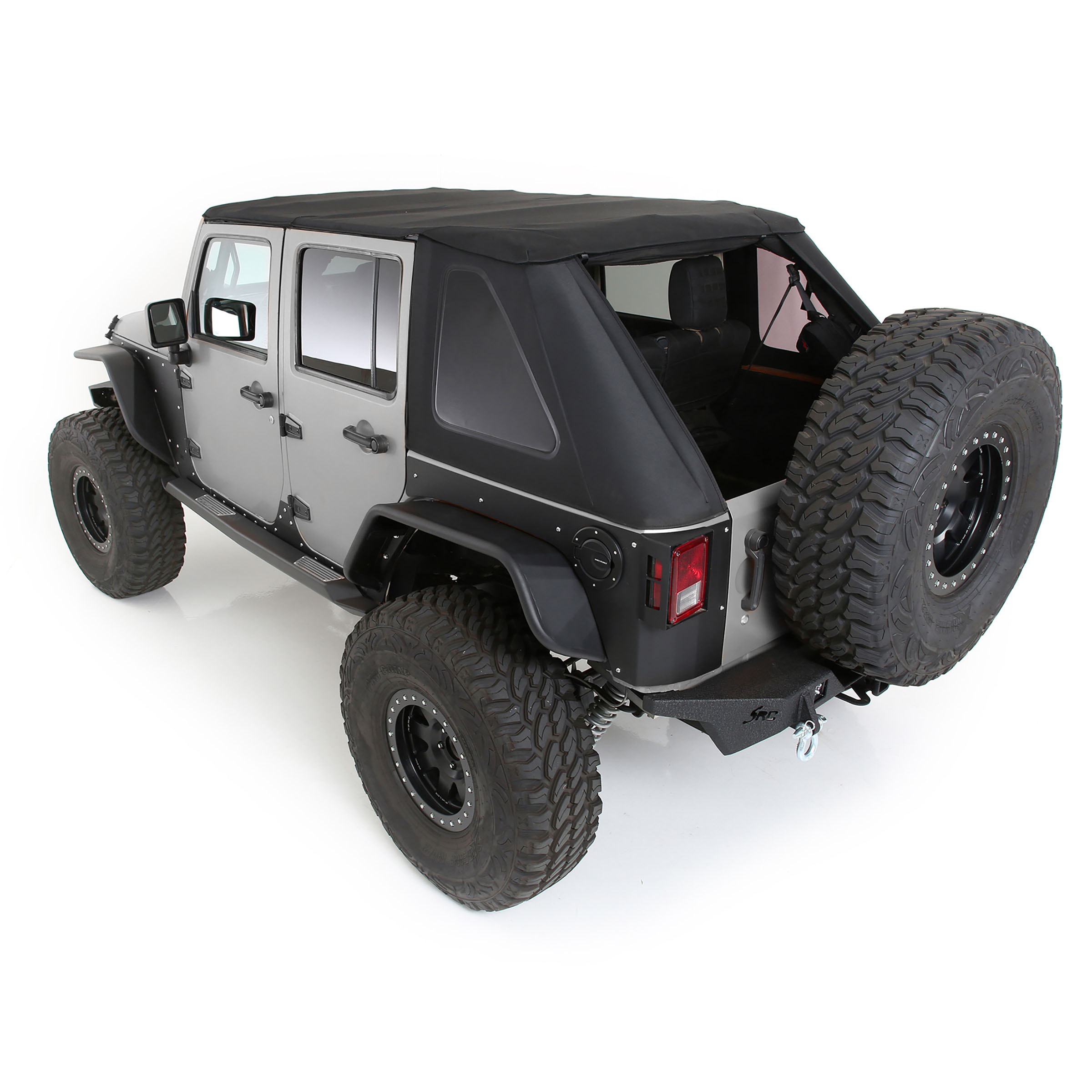 Bowless Combo Top Kit w/ Tinted Windows – Black Diamond (07-18 JKU) view 3