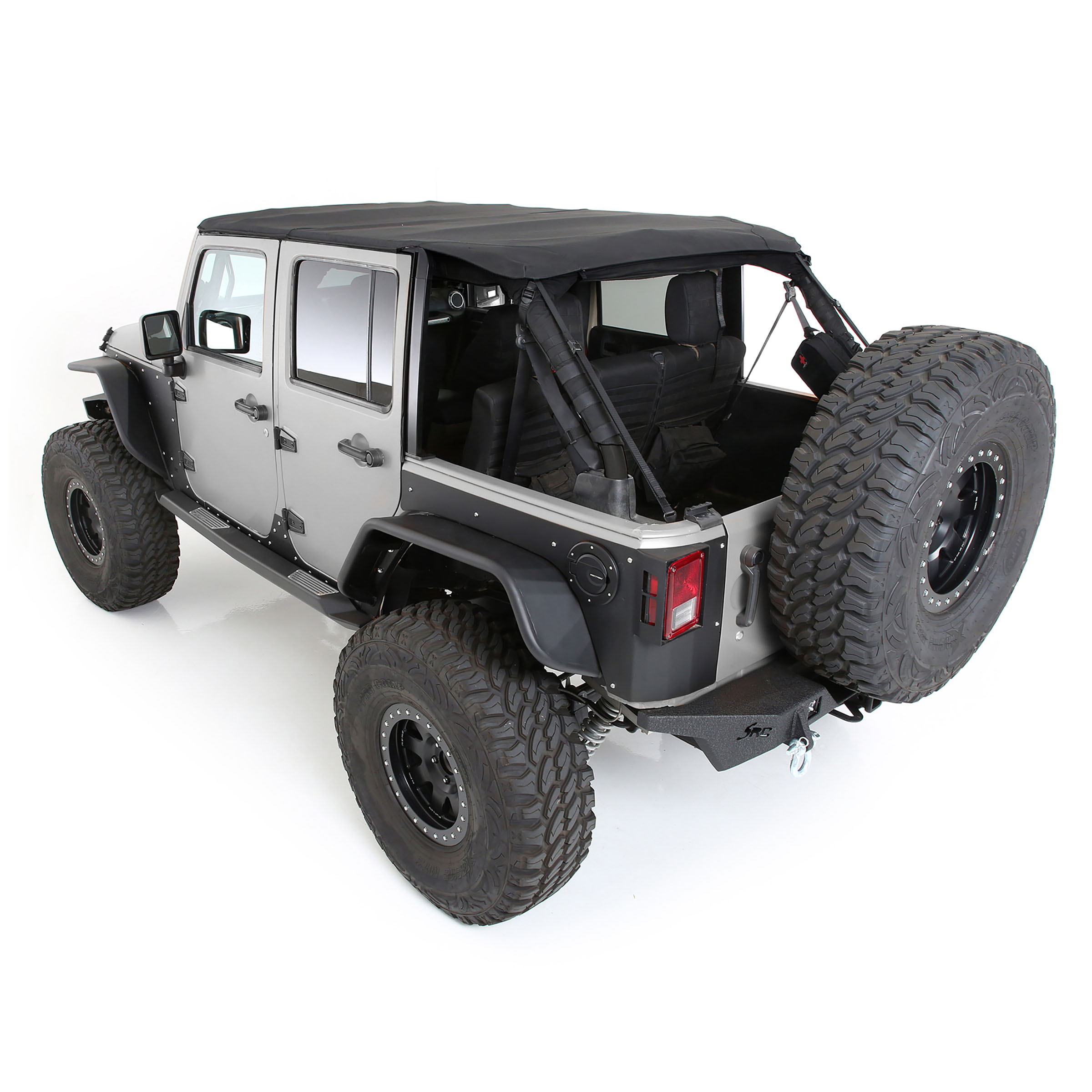 Bowless Combo Top Kit w/ Tinted Windows – Black Diamond (07-18 JKU) view 4