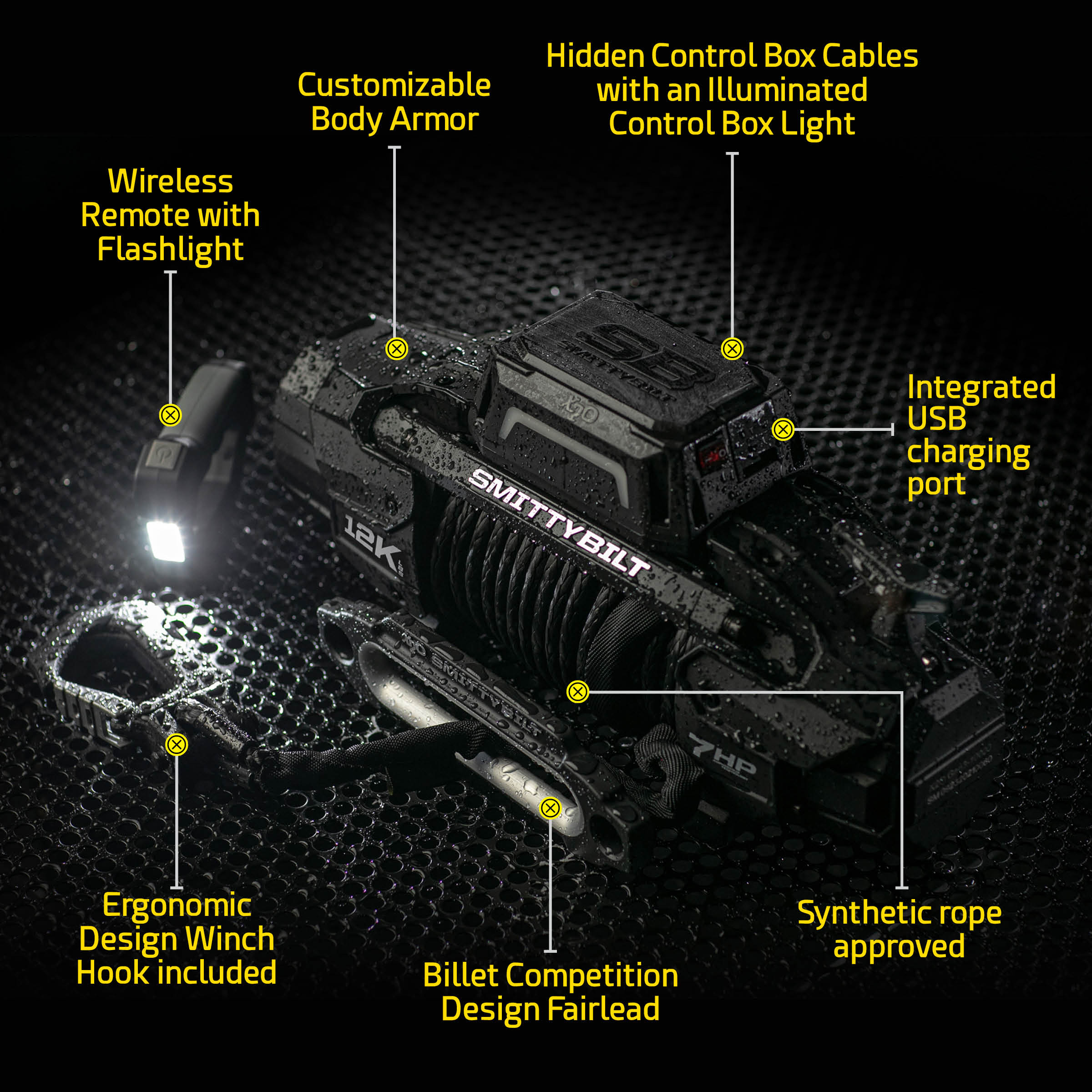 X2O GEN3 12K Winch with Synthetic Rope view 6