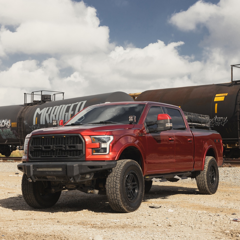 Angular Drop Steps – Textured Black (15+ Ford F-Series) view 6