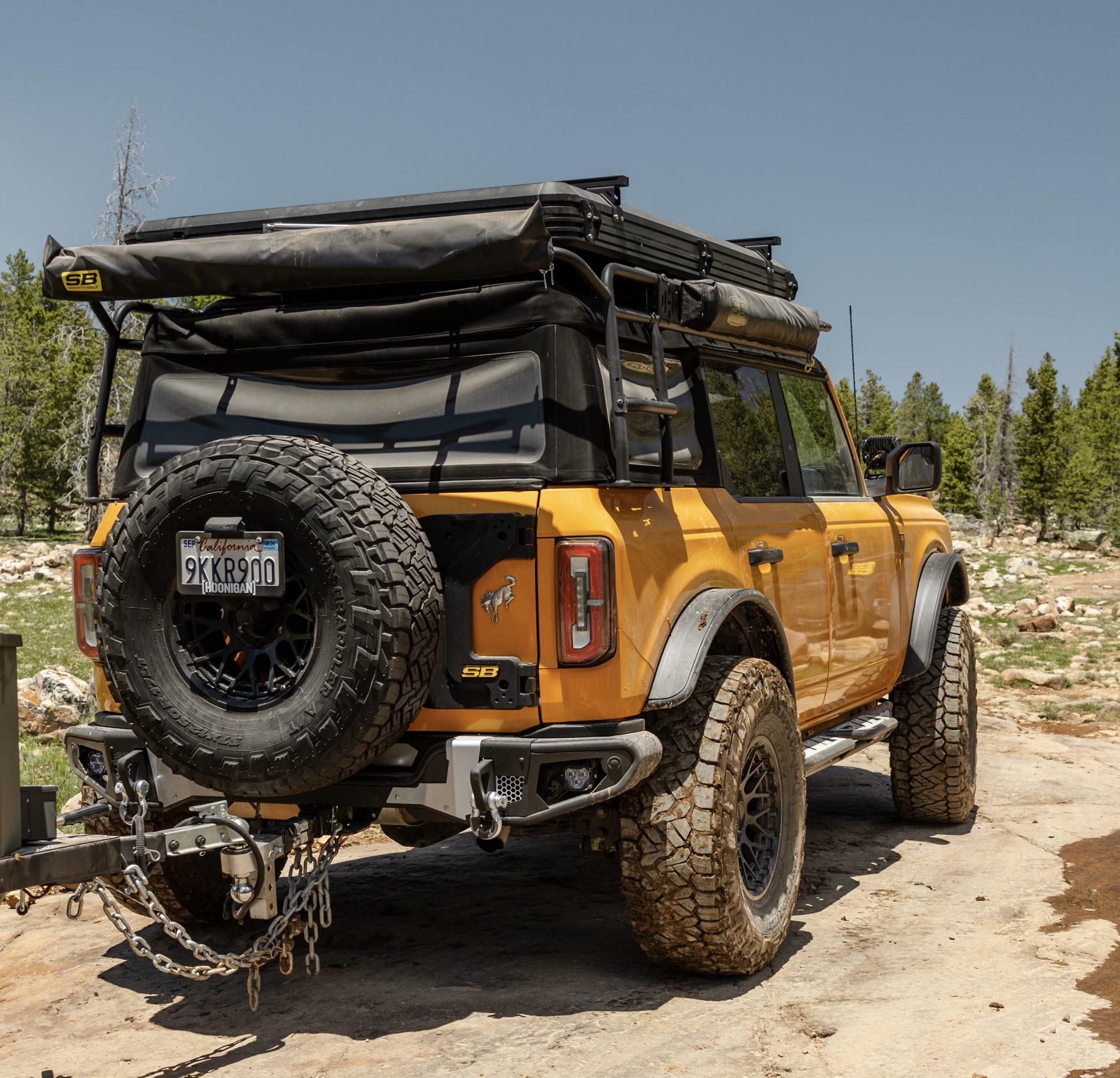 4.5′ x 8′ Rear Or Side Awning – Gray view 3